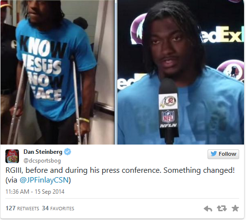 Image result for RGIII shirt inside out